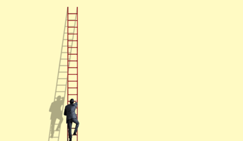 man up a ladder 